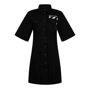 Off White Denim overhemdjurk voor dames (Zwart, Wit)