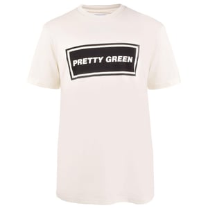 Pretty Green Heren Iconisch T-Shirt (Wit)