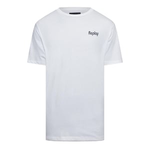 Replay Heren Logo Katoen Regular T-shirt (Wit)