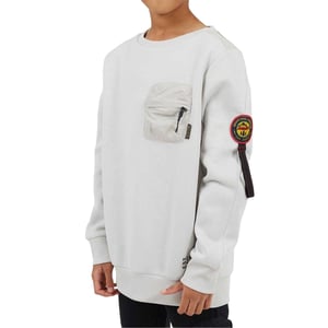Brave Soul Sweatshirt met borstzak voor jongens (Lichtgrijs)
