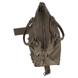 Balenciaga Motocross Covered Brogues City Bag in beige leer