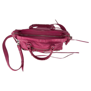 Balenciaga Small Classic City Studs tas in roze leer