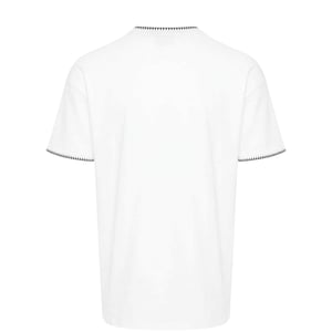 Threadbare Gebreid Normaal T-shirt Zig Zag Heren (Wit)