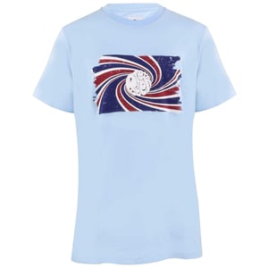 Pretty Green Heren Swirl Logo T-Shirt (Licht Blauw)