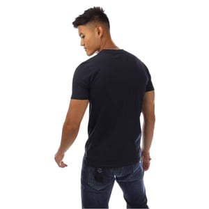 Aquascutum Heren Schild Logo Crew Neck T-shirt (Marineblauw/Wit)