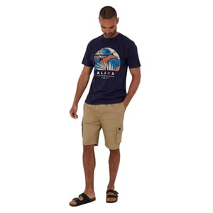 Threadbare Darwall Regular T-shirt voor heren (Marine)