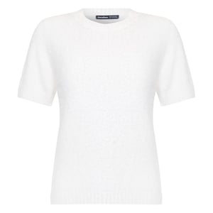 Threadbare Dames/Dames gebreide normale trui met korte mouwen (Wit)