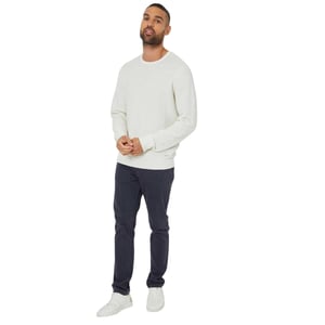 Threadbare Heren Yarra-trui met structuur, normale pasvorm (Ecru)
