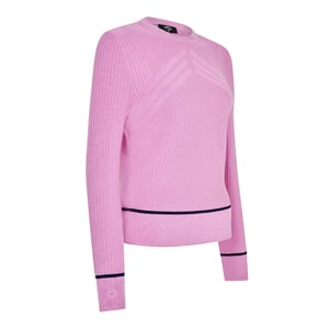 Callaway Dames Chevron Geribbelde Slim Sweater Top (Orchid)