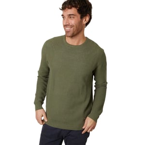 Threadbare Heren Yarra-trui met structuur, normale pasvorm (Olijf)