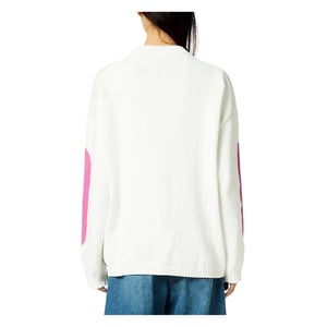 Hugo Dames/Dames Crew Hals Relaxed Fit Trui met Lange Mouwen (Natuurlijk)