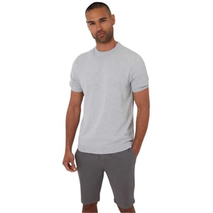 Threadbare Heren Crew Neck Regular T-shirt (Lichtgrijs mergel)