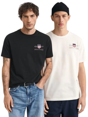 Gant | 2-Pack Heren Geborduurde Archief Shield T-Shirt