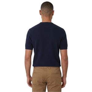 Threadbare Heren Moss Stitch Crew Hals T-shirt (Marine)