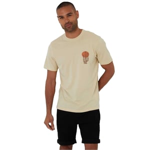 Threadbare Heren T-shirt Cactus Regular (Lichte steen)