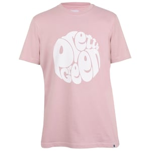 Pretty Green Heren-T-shirt met ronde hals en groot logo (Lichtroze)
