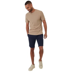Threadbare Heren T-shirt met wafelpatroon, normale pasvorm (Steen)