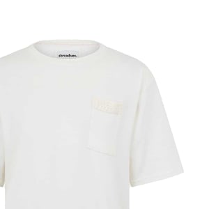 Threadbare Heren Dunedin Textured Knit Regular T-shirt (Ecru)