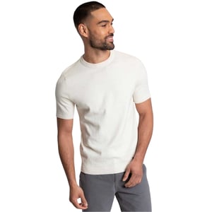 Threadbare Heren Crew Neck Regular T-shirt (Ecru)