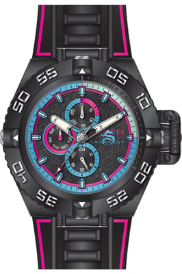 Invicta Subaqua - Noma IV 49878 Herenhorloge - Quartz Uurwerk - Roestvrij Staal met Zwarte Wijzerplaat - 50 mm