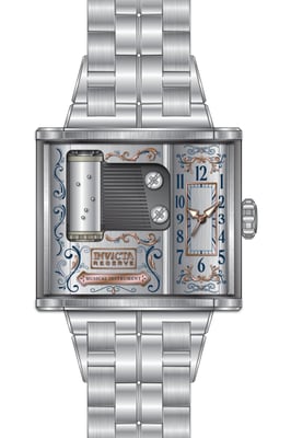 Invicta Artist 49474 Herenhorloge - Quartz Uurwerk - Roestvrij Staal met Zilveren Wijzerplaat - 52 mm