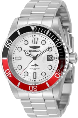 Invicta Pro Diver 50830 Herenhorloge - Quartz Uurwerk - Roestvrij Staal met Zilveren Wijzerplaat - 42 mm