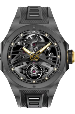 Invicta Celestial 70103 Herenhorloge - Mechanisch Uurwerk - Roestvrij Staal met Zwarte Wijzerplaat - 43 mm