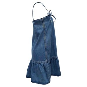 Ganni Tint Mini Jurk in Lichtblauwe Denim