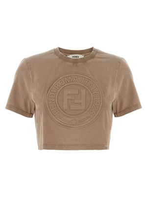Fendi Bruine Katoenen T-Shirt