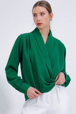 Sjaalkraag Losse Pasvorm Blouse