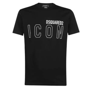 Dsquared2 Icon Outline Logo Zwart T-shirt