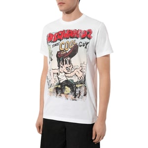 Dsquared2 Cigarette Fit The Cool Guy Print Wit T-shirt