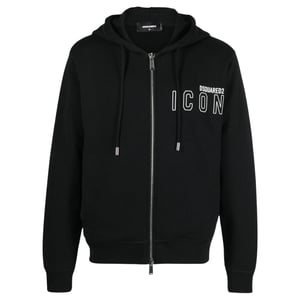 Dsquared2 Icon Outline Logo Zip Black Hoodie