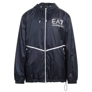 Ea7 Marineblauwe Jas Met Capuchon
