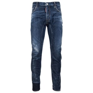 Dsquared2 Nette Biker Jeans Licht Gebruikte Stijl Blauwe Jeans