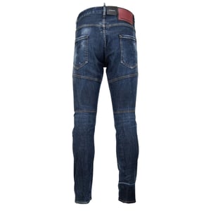 Dsquared2 Nette Biker Jeans Licht Gebruikte Stijl Blauwe Jeans