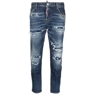 Dsquared2 Skater Jean Destroyed Reinforced Denim Blauwe Jeans