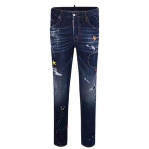 Dsquared2 Skater Jean Dark Monster Maze Wash Blue Jeans