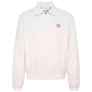 Casablanca Monogram Geperforeerde Lasergesneden Jas Met Kleurverloop In Wit