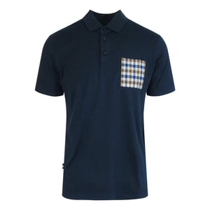 Aquascutum Active Beach Sailor Check Polo Navy