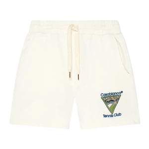 Off-white Shorts Met Geborduurd Casablanca Tennisclublogo