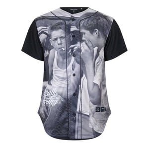 Criminal Damage Basketbalshirt van mesh met fotoprint voor heren en jongeren (Zwart/Grijs)