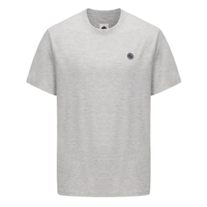 Pretty Green Heren-T-shirt met logo op de borst en ronde hals (Grijze Mergel)