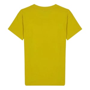 Champion T-shirt met logo op de borst en ronde hals voor kinderen (Geel)