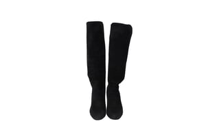 Stuart Weitzman Livia 80 Knieboots in Zwart Suède