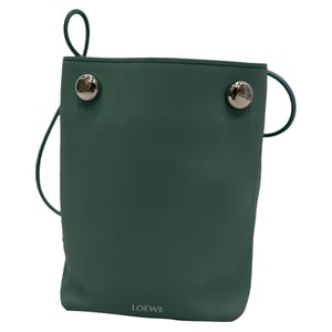 Loewe Pebble Pouch Bag in Groene Kalfsleer