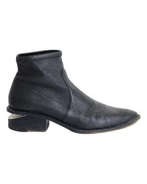 Alexander Wang Kori Stretch Enkellaarsjes in Zwart Leer