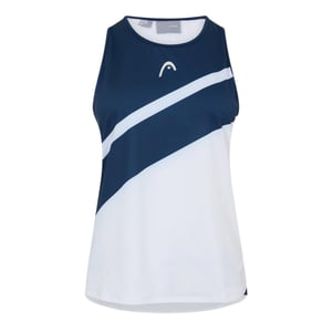 Head Tennistanktop met ronde hals voor dames (Wit, Marine)