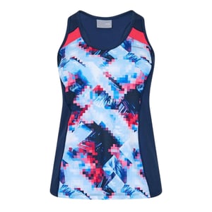 Head Ava-tanktop met ronde hals voor dames (Blauw/roze)