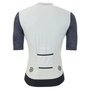 Skins Heren Elite fietsshirt met hoge kraag (Blauw/Wit)